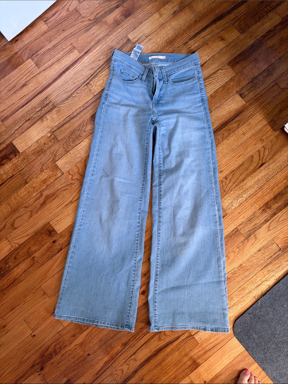 Levi's Light Blue High-Rise Wide Leg Jeans